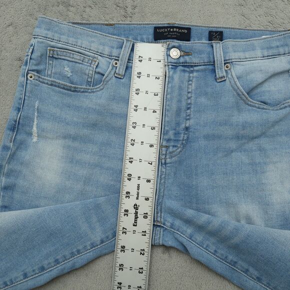 Lucky Brand Jeans Women's Size 12/31R Mid-Rise Ava Skinny 28" Inseam Distressed - Picture 9 of 16